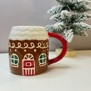 Target Wondershop Earthenware Gingerbread House Mug NWT Holiday Whimsical